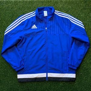 ⚽️Adidas Blue Soccer Zip Jacket